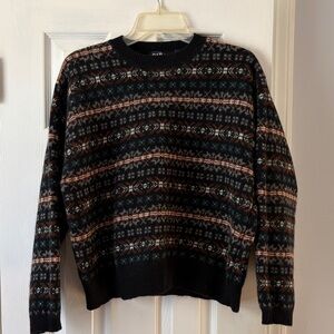 Black Patterned Sweater Size L